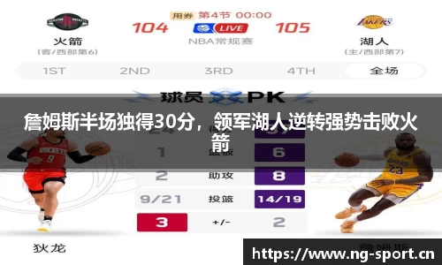詹姆斯半场独得30分，领军湖人逆转强势击败火箭